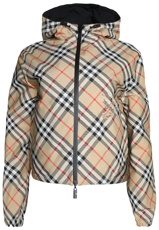 Burberry Cropped Reversible Check Jacket
