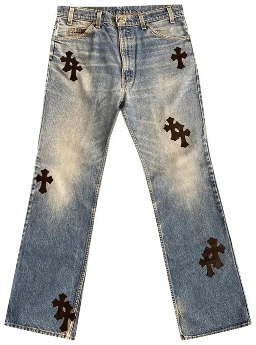Chrome Hearts x Levi's Cross Patch Denim Pants