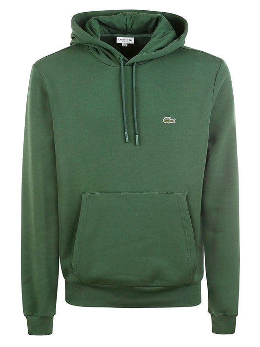 Lacoste Logo Embroidered Drawstring Hoodie