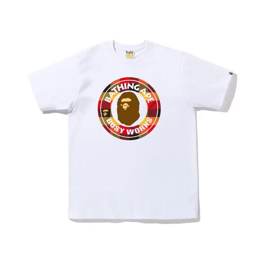 BAPE BLOCK CHECK BUSY WORKS TEE (FW22)