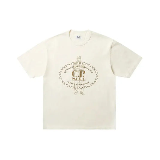 PALACE X C.P. COMPANY MERCERIZED JERSEY 30/2 TWISTED T-SHIRT
WHITE